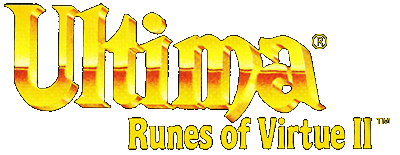 Ultima Runes of Virtue II logo for Super Nintendo